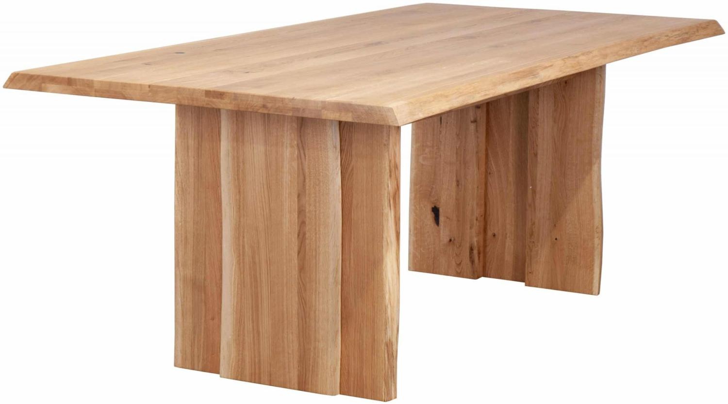 Baumkantentisch Esstisch Wildeiche 200x100 cm Holzgestell JULIAN Bild 1