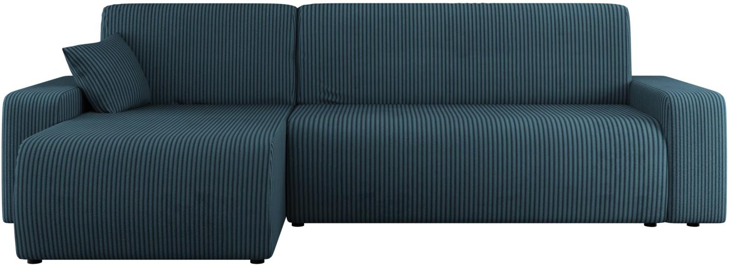 Ecksofa Pixalo L Cord mit Schlaffunktion und Bettkasten (Farbe: Poso 05) Bild 1