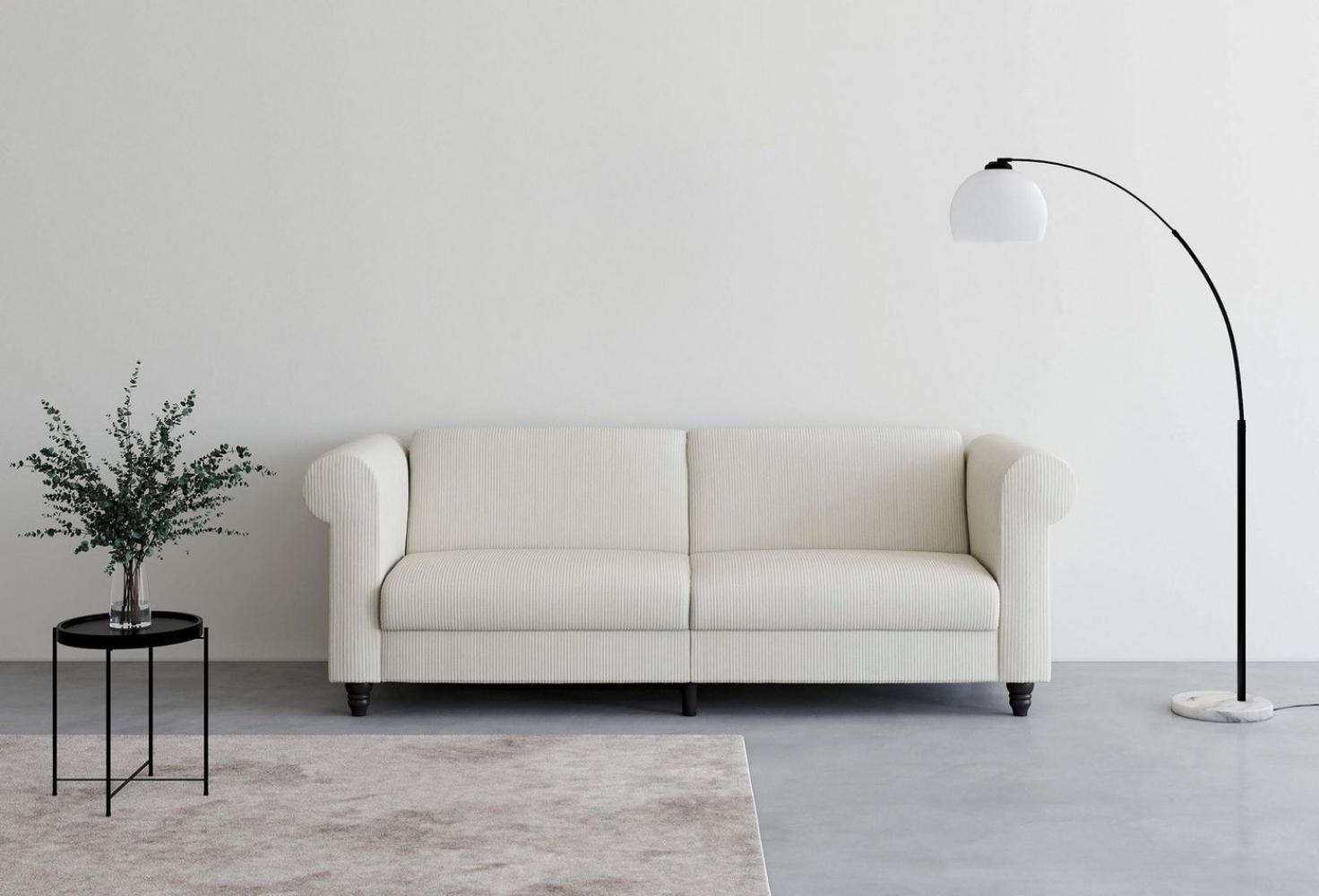 Dorel Home 3-Sitzer Felix II, Schlafsofa 236cm, (Liegefläche 108x190cm), Rückenlehne, 3-fach verstellbar, Sitzhöhe 46 cm, Cord Bild 1