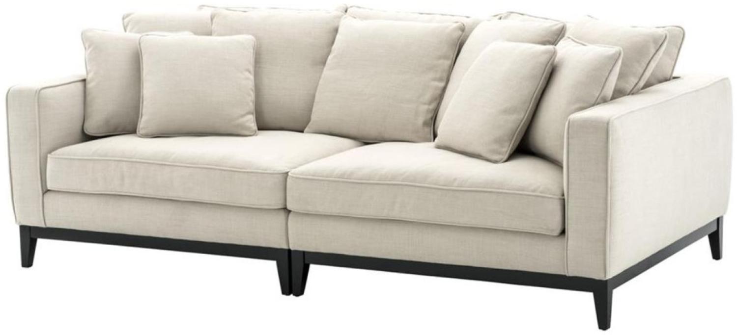 Casa Padrino Wohnzimmer Sofa Naturfarbig 248 x 127 x H. 94 cm - Luxus Wohnzimmermöbel Bild 1