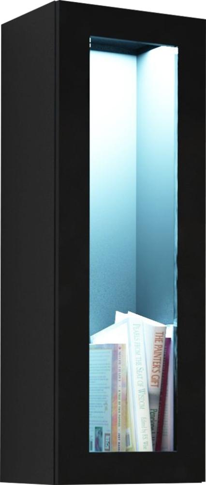 99rooms Vago Glas Vitrine 90 cm Schwarz Bild 1