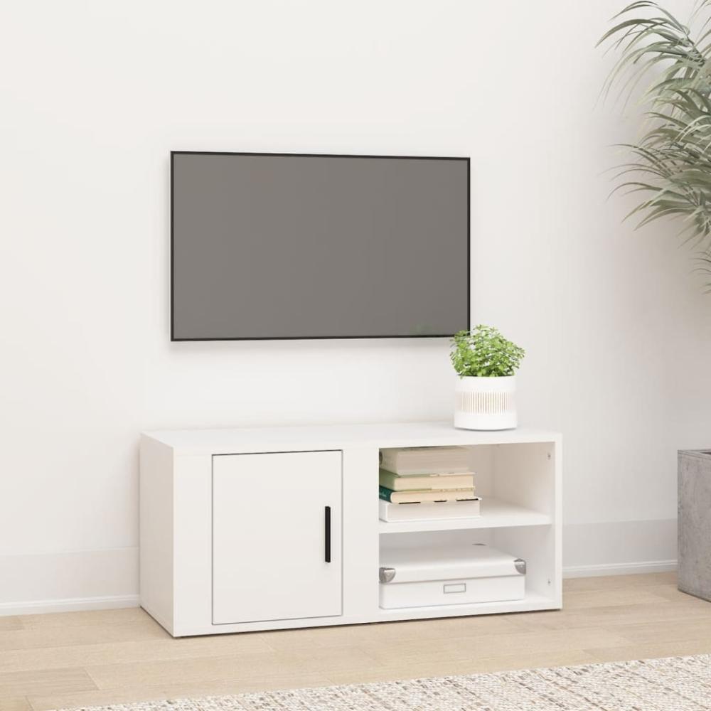 vidaXL TV-Schrank Weiß 80x31,5x36 cm Holzwerkstoff 819436 Bild 1