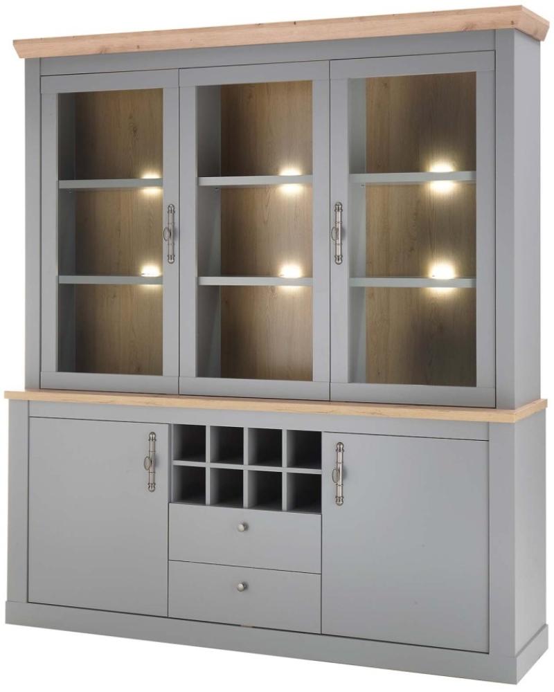 Küchenbuffet Chambord - Light Gray Artisan Oak Landhaus Bild 1