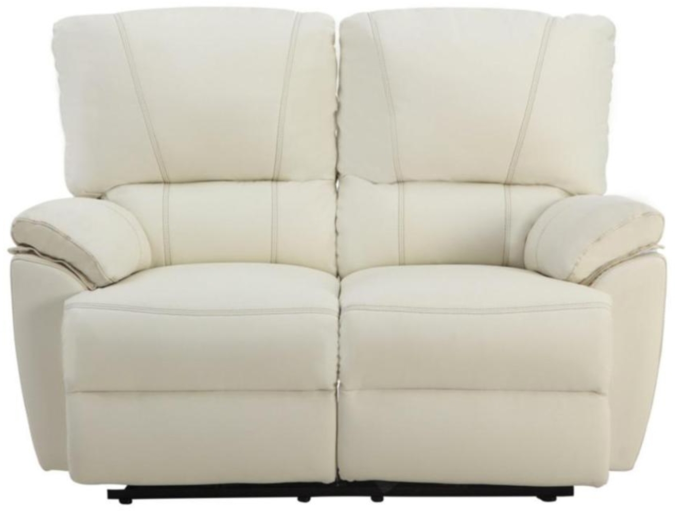 Vente-unique - Relaxsofa 2-Sitzer elektrisch - Leder - Elfenbeinfarben - MARCIS Bild 1