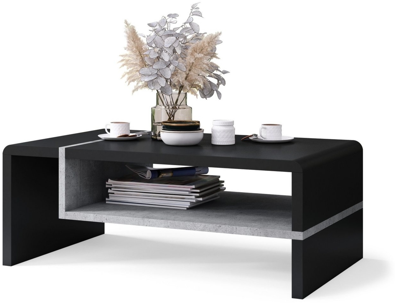 designimpex Couchtisch Design Wohnzimmertisch Folk 01 Tisch mit Ablagefläche Bild 1
