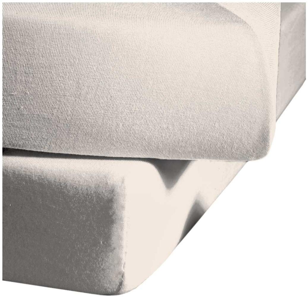 Fleuresse Mako-Satin-Laken colours 9050 porzellan, Größe 160x260 cm, offenes Laken Bild 1