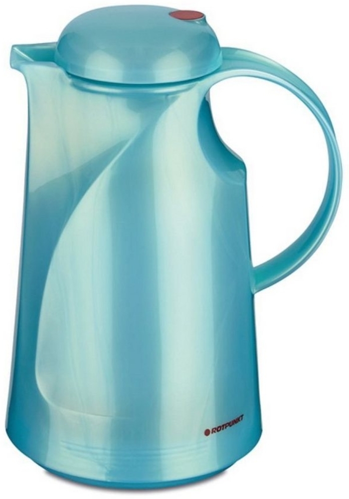 ROTPUNKT Isolierkanne 1,0 ltr. hochwertig I Glaseinsatz I BPA Frei I 24 Std warm 36 std kalt, 1 l, (Kaffeekanne I Teekanne), Glaskolben aus doppelwandigem Rosalin-Glas Bild 1