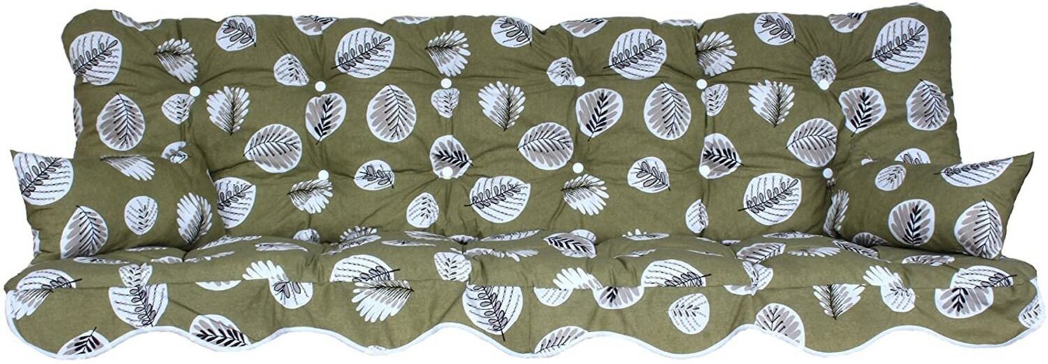 Kühnemuth Auflagekissen Auflagen Set für Hollywoodschaukeln Sitzkissen 180x50 cm Design 930 Bild 1