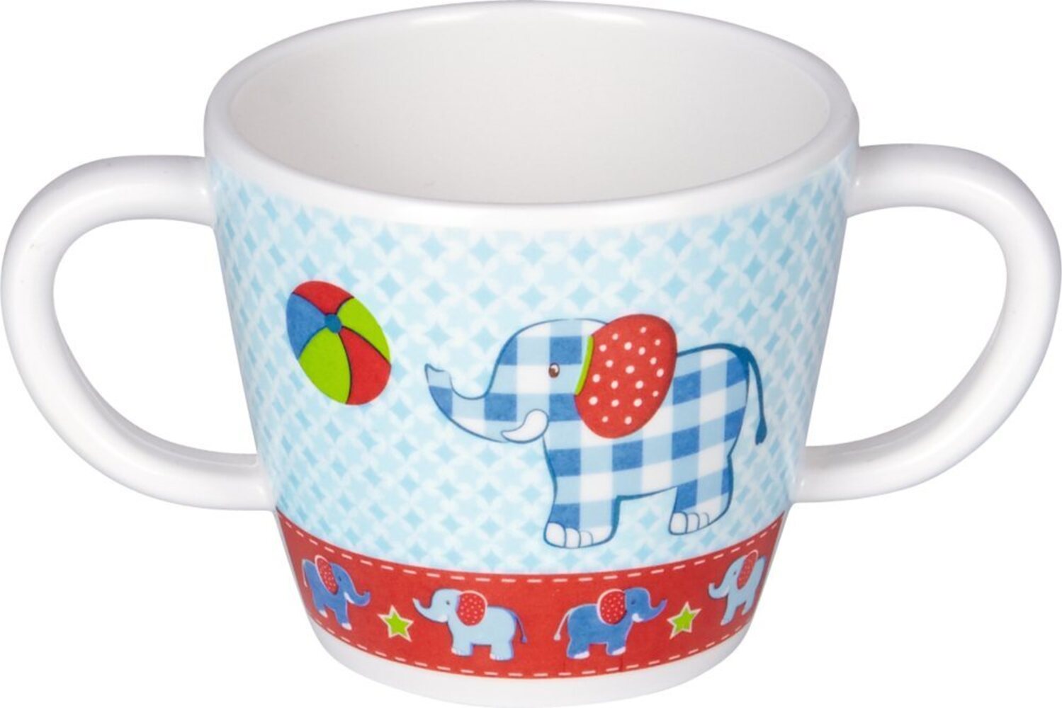 COPPENRATH DIE SPIEGELBURG Kindergeschirr-Set Coppenrath 14052 - Baby Glück - Melamin Tasse mit 2 Henkeln - Elefant Bild 1