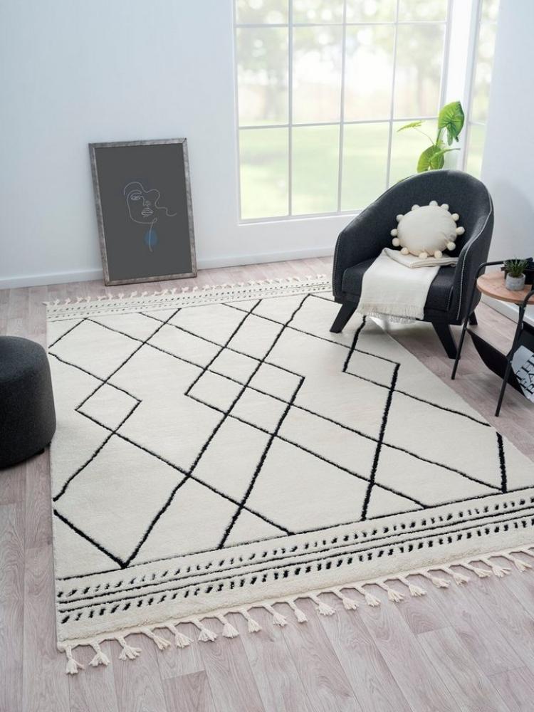 Myflair Möbel & Accessoires Hochflor-Teppich Moroccan Design, rechteckig, Höhe: 24 mm, modern, marokkanisches Design, Rauten Muster, weich durch Hochflor Bild 1