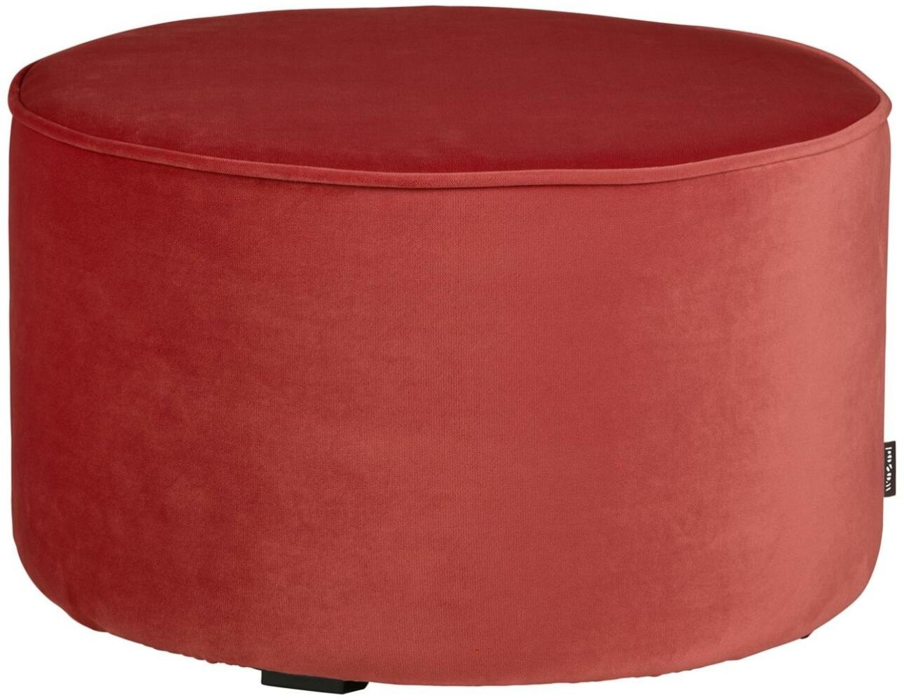 Hocker Sara Samt, Ø 60cm Rot Bild 1