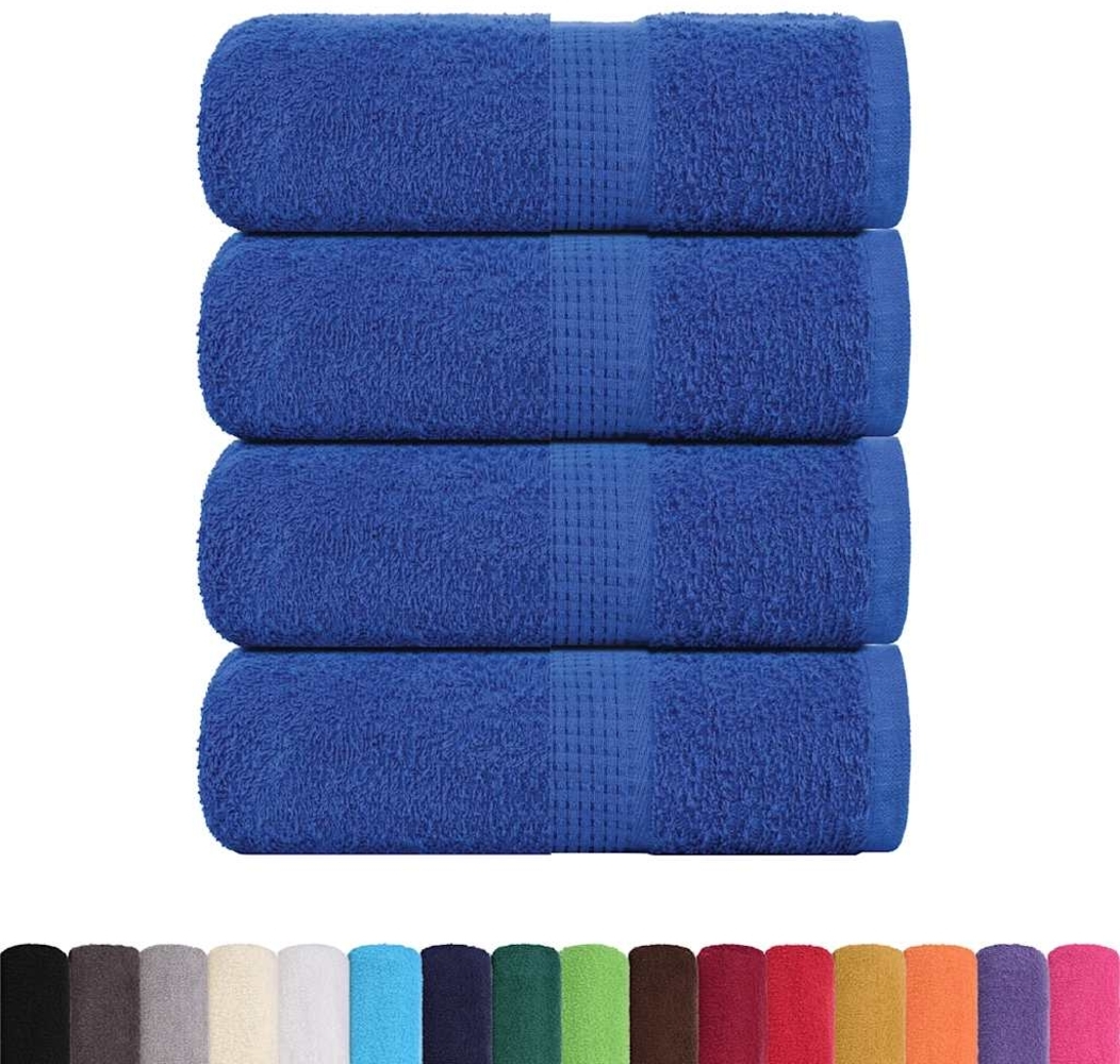 vidaXL Gästetücher 4 Stk. Blau 30x50 cm 360 g/m² 100% Baumwolle 136708 Bild 1