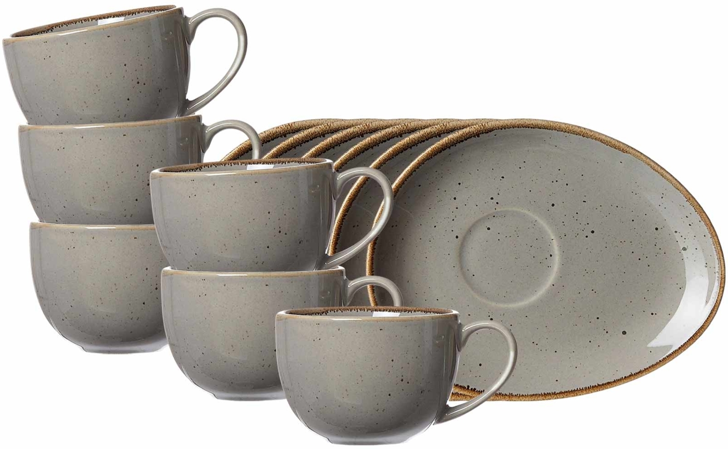 Ritzenhoff & Breker Taste Kaffeetasse mit Untertasse 200 ml 6er Set Bild 1