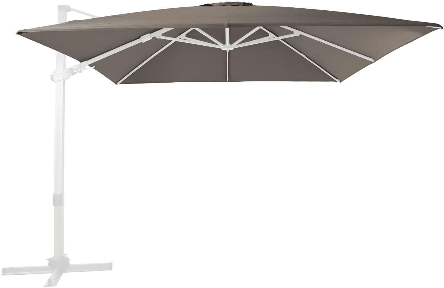 AXI Apollo Premium Ampelschirm Rechteckig 300x300 cm in Weiß / Beige Sonnenschirm für Garten / Terrasse mit Aluminium Rahmen | Weiß, Taupe | Textil | 300 cm Bild 1