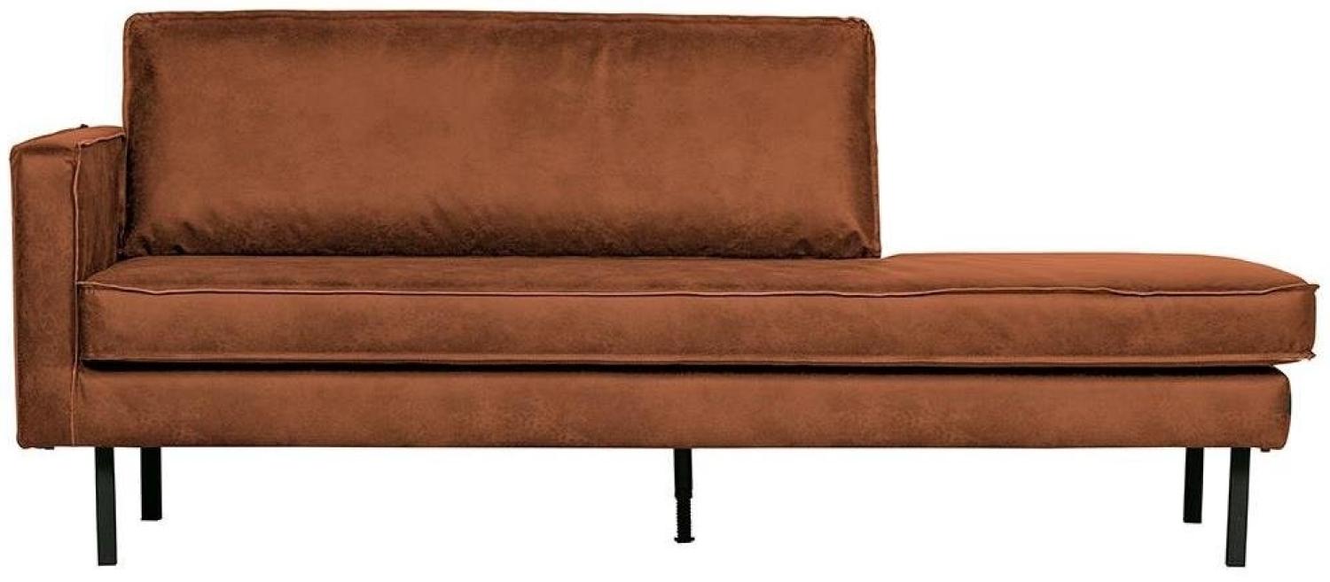 Recamiere Rodeo Daybed Lederoptik, links Cognac Bild 1