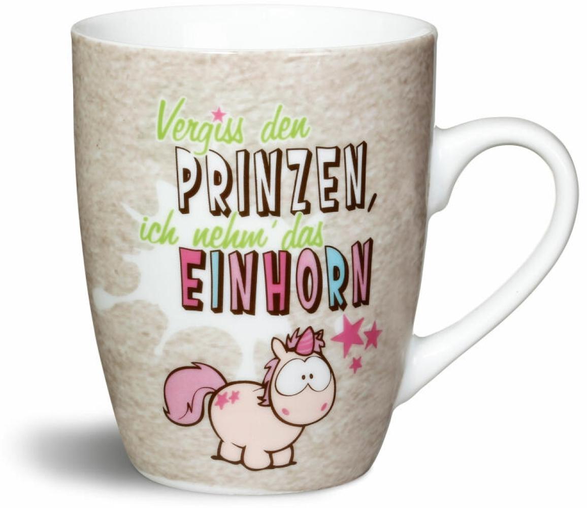 NICI Tasse Vergiss den PRINZEN, ich nehm das EINHORN, Kaffeetasse, Becher, Porzellan, Lila, 310 ml, 40012 Bild 1