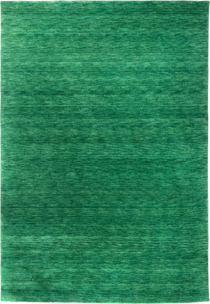 Morgenland Gabbeh Teppich - Uni - rechteckig - 300 x 250 - Dunkelgrün Bild 1