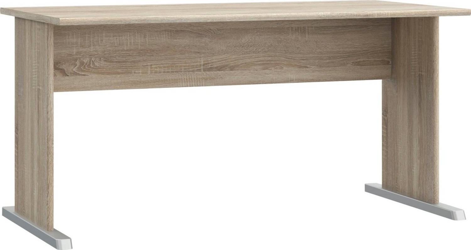FORTE Tempra2 Schreibtisch, Holzwerkstoff, Beige, 144 x 72 x 72 cm Bild 1