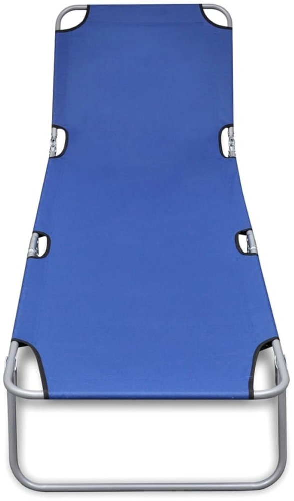 vidaXL Klappbare Sonnenliege Pulverbeschichteter Stahl Blau 41477 Bild 1