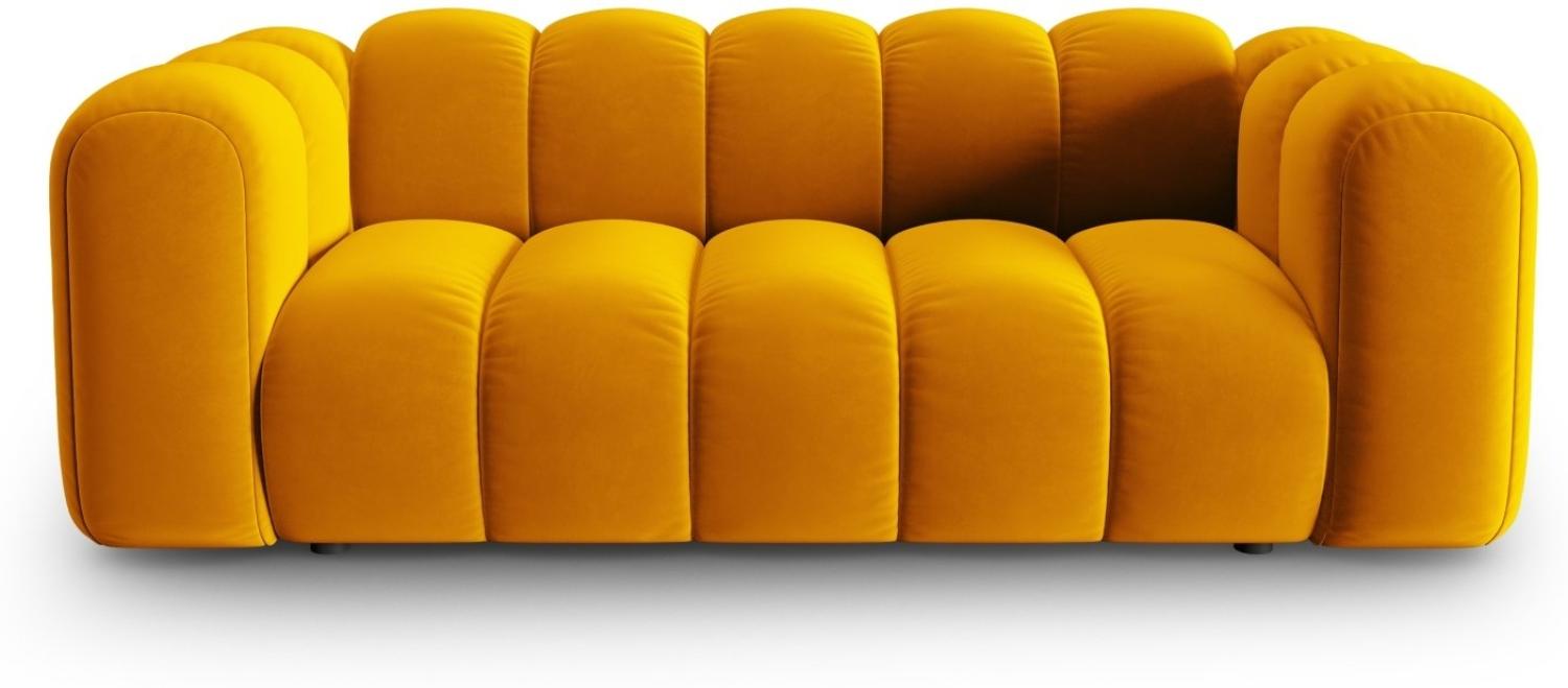 Micadoni Sofa Lupine 2-Sitzer Samtstoff Gelb Bild 1