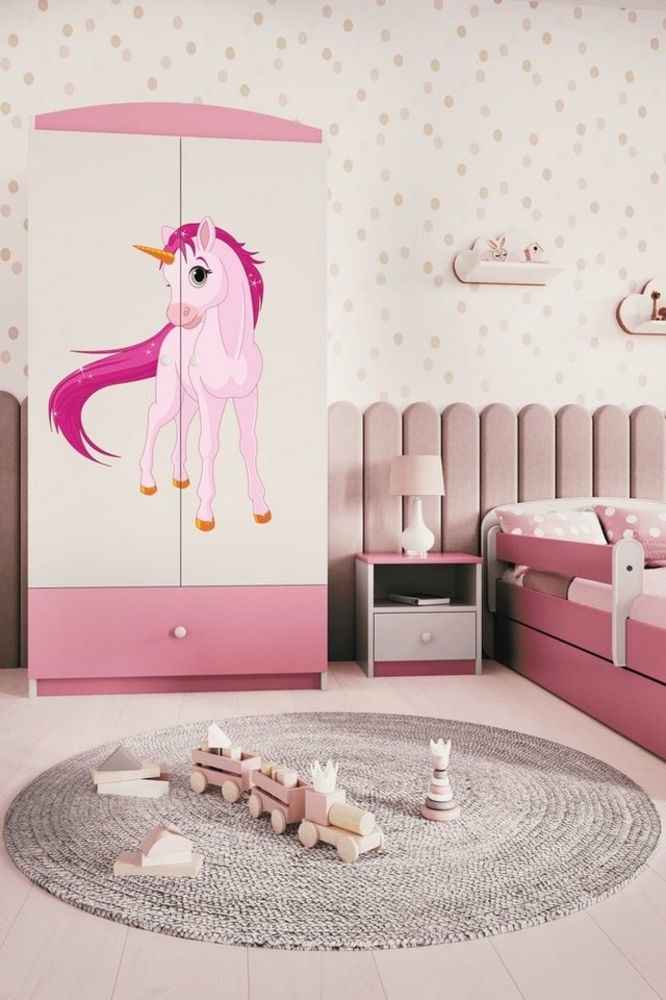 Bjird Kinderkleiderschrank Kleiderschrank Babydreams (4 Einlegeböden und Schublade) 175 x 90 x 52 cm Bild 1