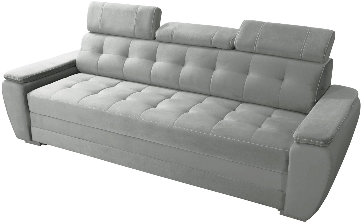 robin Schlafsofa Ausziehcouch Diana Bettsofa mit Schlaffunktion Verstellbar light grey (H 90 x T 95 x B 230 cm) Bild 1