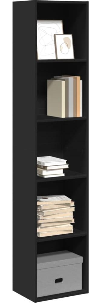 vidaXL Bücherregal Schwarz 40x30x189 cm Holzwerkstoff 857886 Bild 1