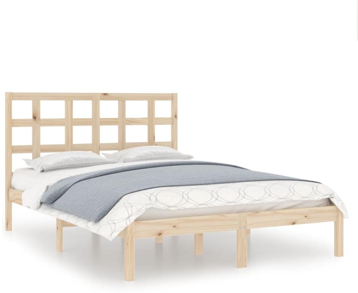 vidaXL Massivholzbett 135x190 cm 4FT6 Double [3105445] Bild 1