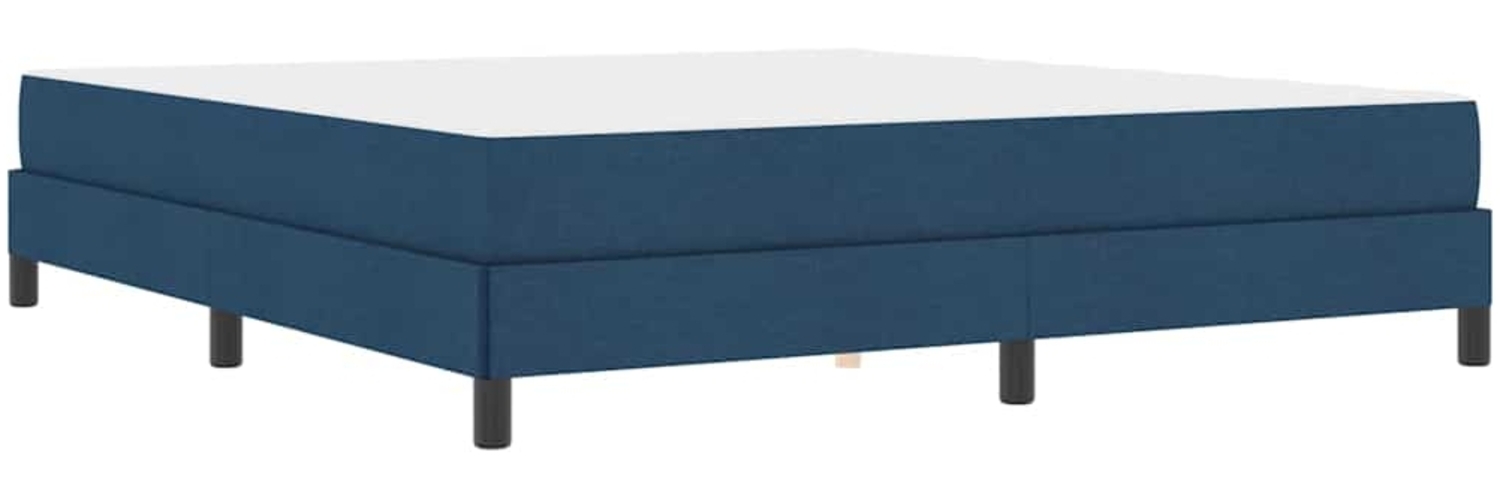 vidaXL Boxspringbett mit Matratze Blau 180 x 200 cm Stoff 3398513 Bild 1