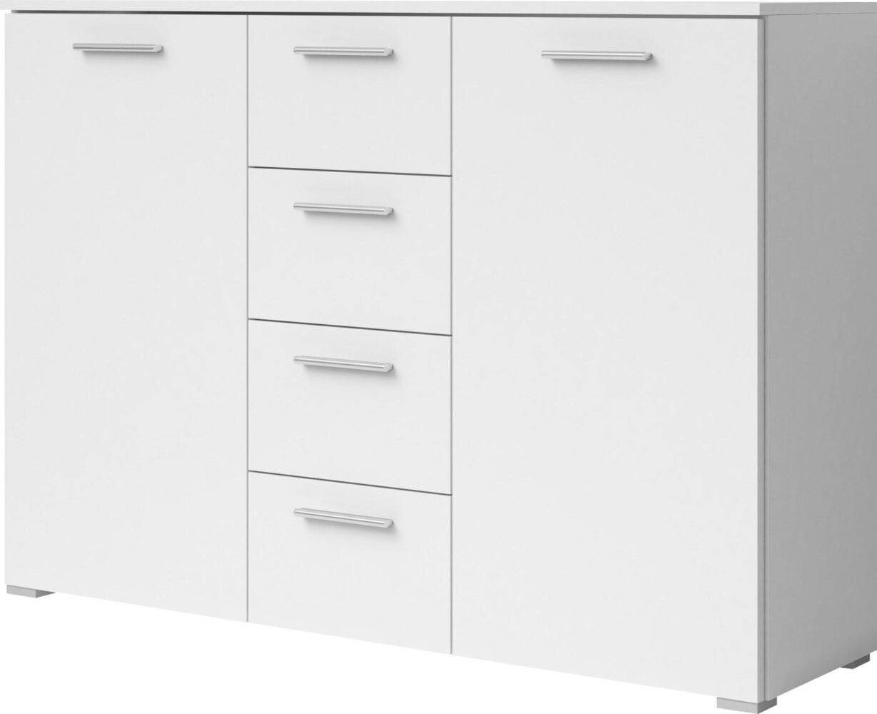 INOSIGN Kombikommode Beta Breite 132 cm, zeitlose Schubladenkommode, Anrichte, Sideboard, viel Stauraum, 2-türig 4 Schubladen, 132x38x93cm Bild 1