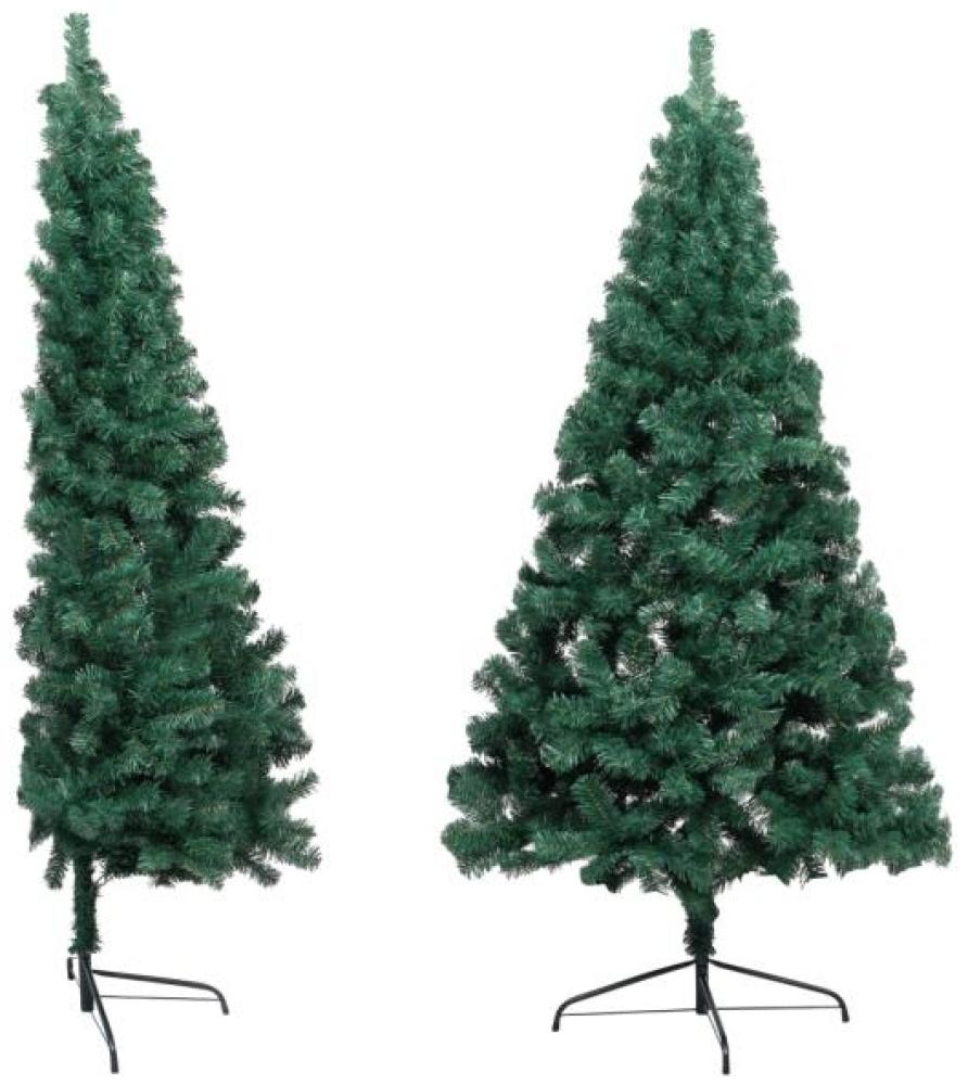 vidaXL Künstlicher Halb-Weihnachtsbaum mit Ständer Grün 210 cm PVC 321033 Bild 1