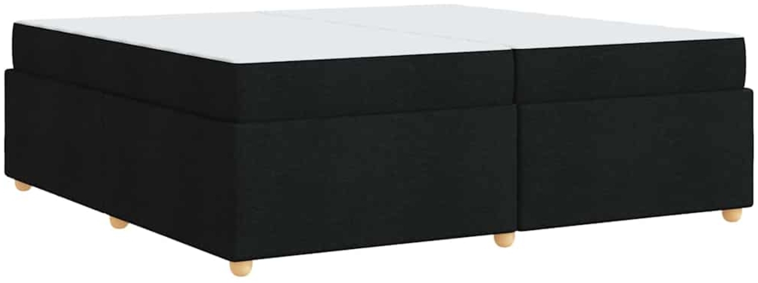 vidaXL Bettrahmen mit Matratze Schwarz 200 x 200 cm Stoff 3399379 Bild 1