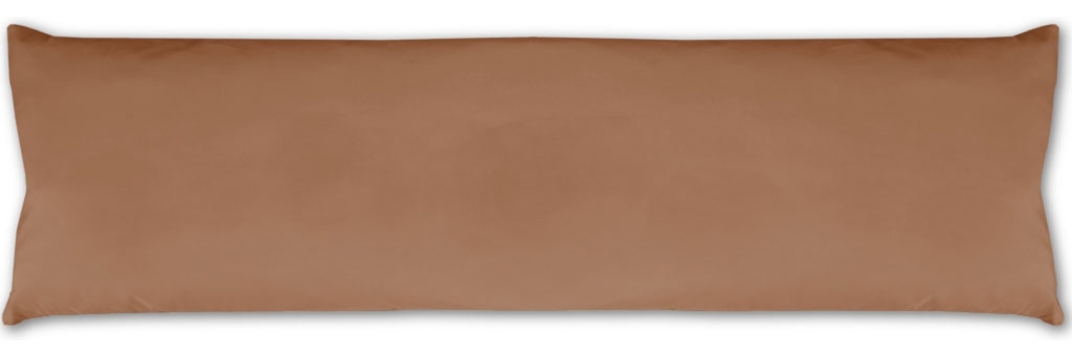Seitenschläfer Kissenhülle Kissenfüllung Körperkissen, bequem und anschmiegsam in vielen verschiedenen Farben erhältlich (ca. 40x140cm / braun - hellbraun) Bild 1