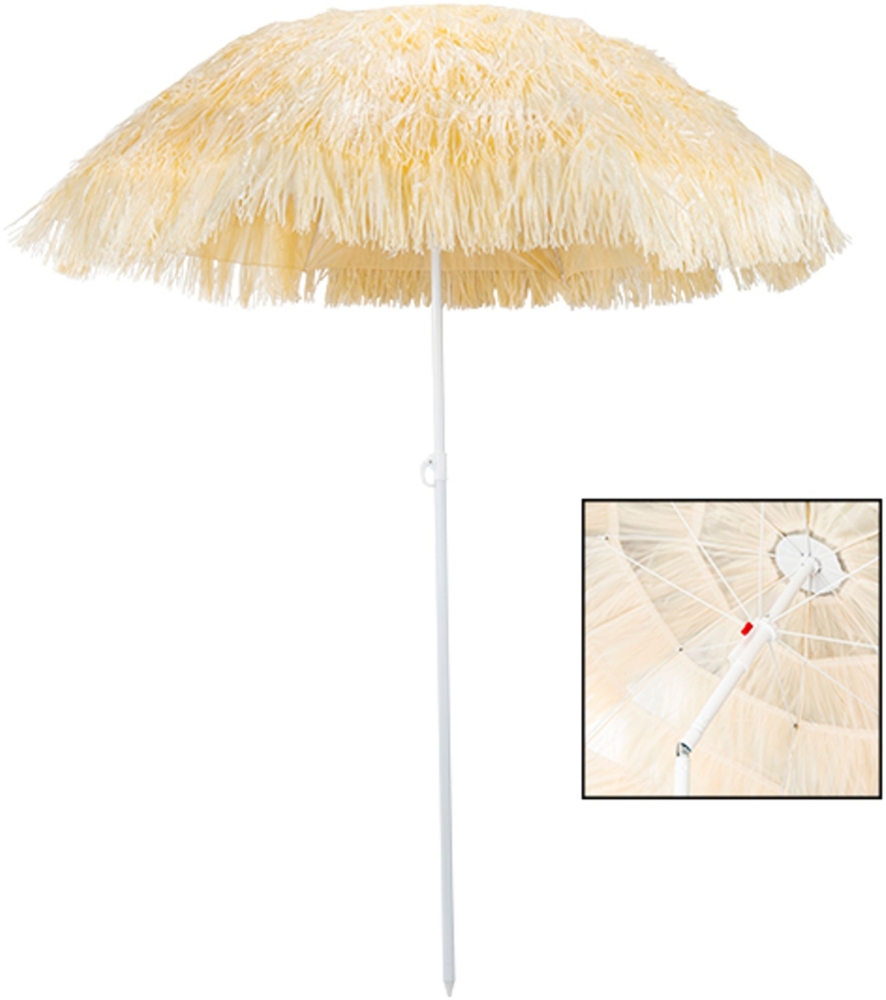 Hawaii Strandschirm Gartenschirm Beige Bild 1