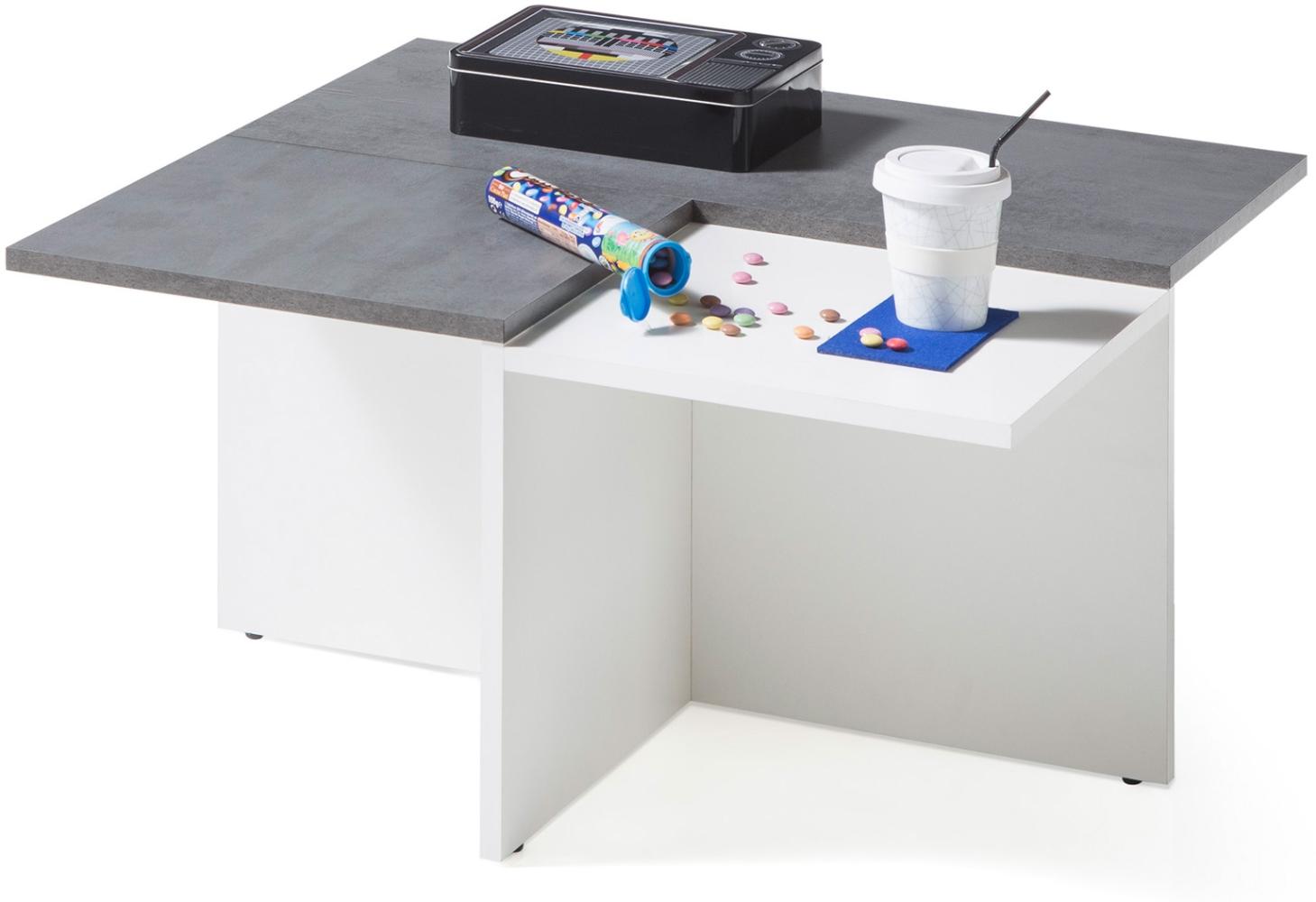 Couchtisch >Laird< in Weiß - 73x37,5x73cm (BxHxT) Bild 1