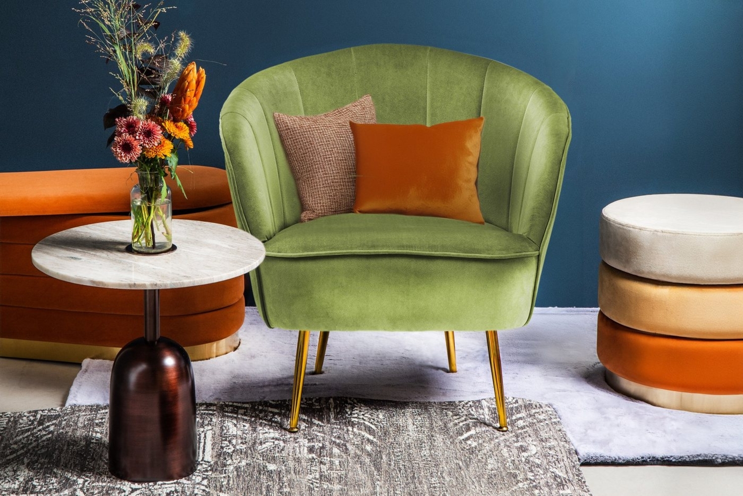Cocktail-Sessel mit Samtbezug – Elegant & Bequem Bild 1