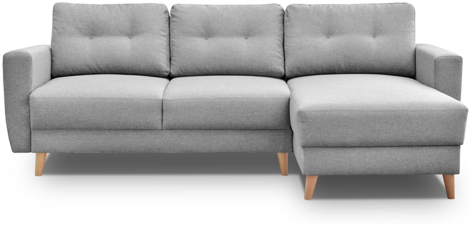 Stylefy Frampol Ecksofa Webstoff MALMO_NEW Türkis Rechts Bild 1