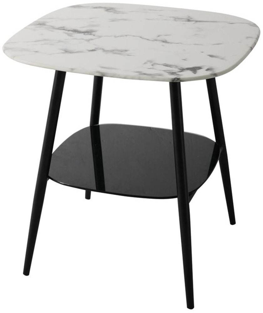 Tisch Couchtisch Glas und Metall 55x55 Bild 1