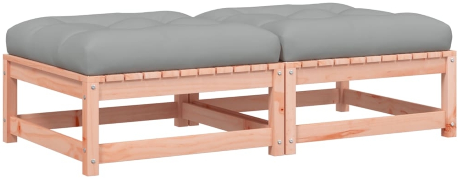 vidaXL Gartenhocker mit Kissen 2 Stk. Massivholz Douglasie 838107 Bild 1