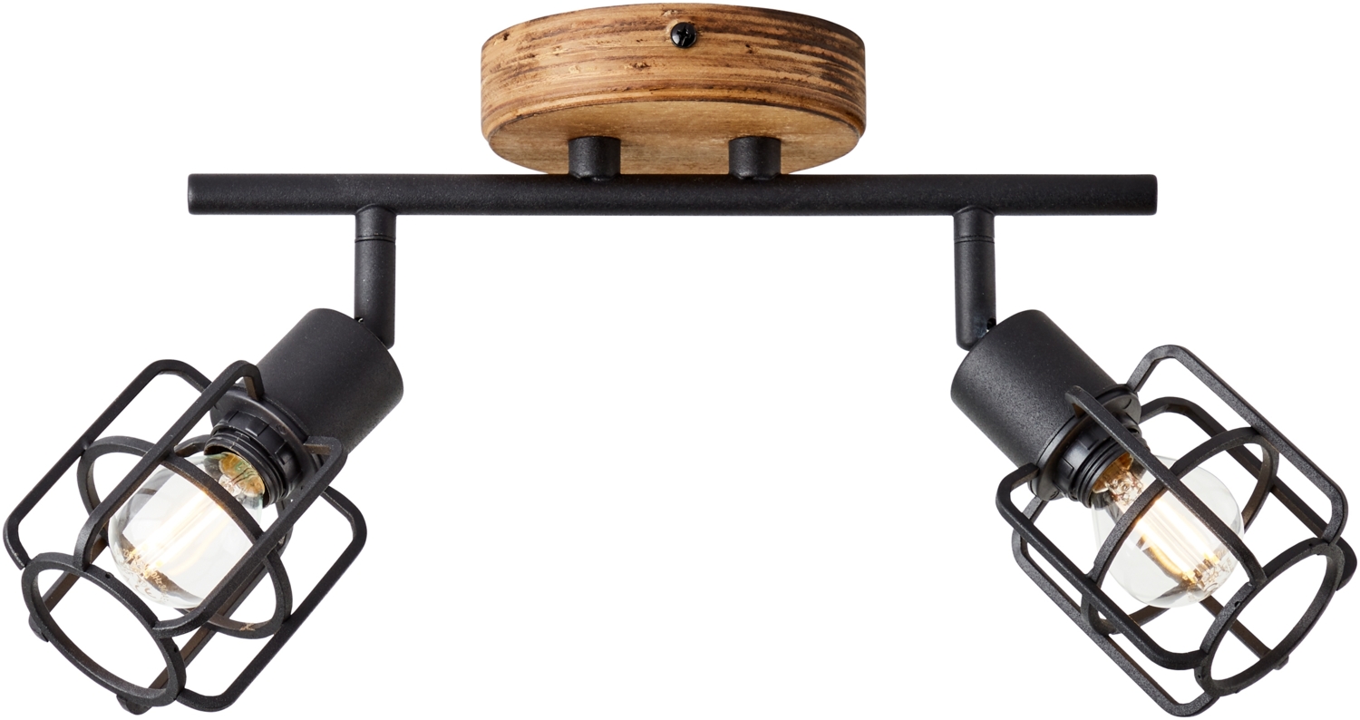 Brilliant AG Leuchten 99759-66 Gwen Spotleuchte 2- flammig antik holz schwarz korund Bild 1