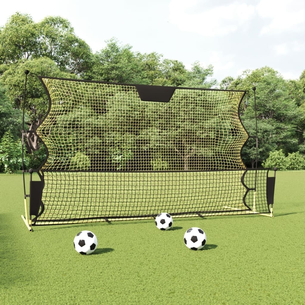 vidaXL Fußball-Rebounder Schwarz und Gelb 183x85x120 cm Polyester 93760 Bild 1