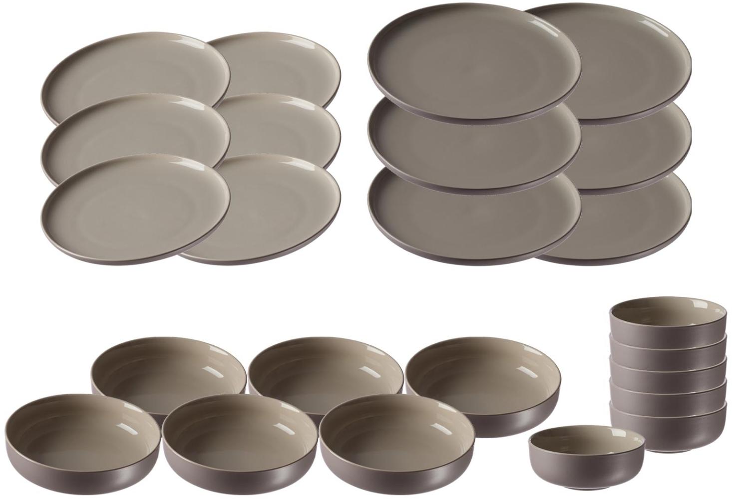 Ritzenhoff & Breker JASPER Teller & Schalenset 24-tlg. taupe Bild 1
