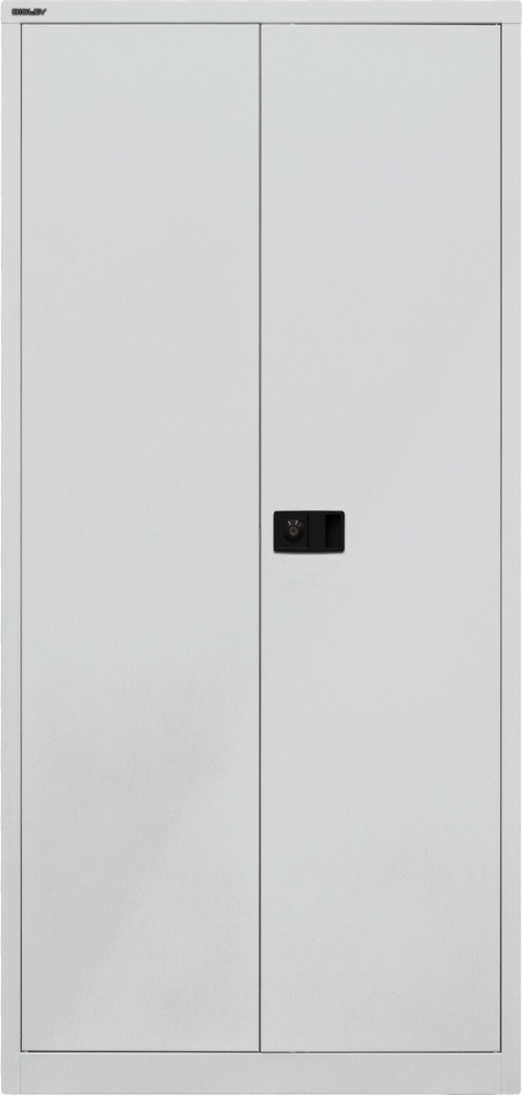 Bisley Flügeltürenschrank Universal, 4 verzinkte Fachböden, 5 OH, Farbe lichtgrau Bild 1