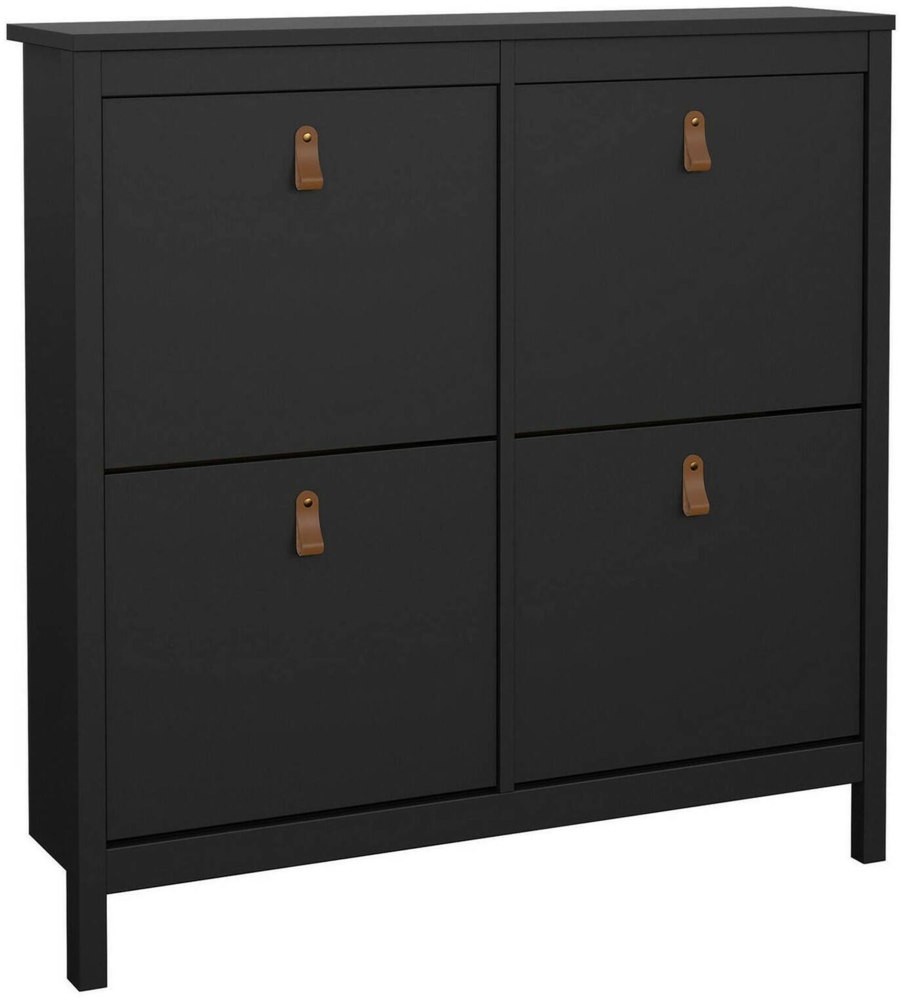 Dmora Schuhschrank Actinidia, Schuhregal, Mehrzweck-Eingangsgarderobe, Möbel für Schuhe, 103x25 h103 cm, Schwarz Bild 1