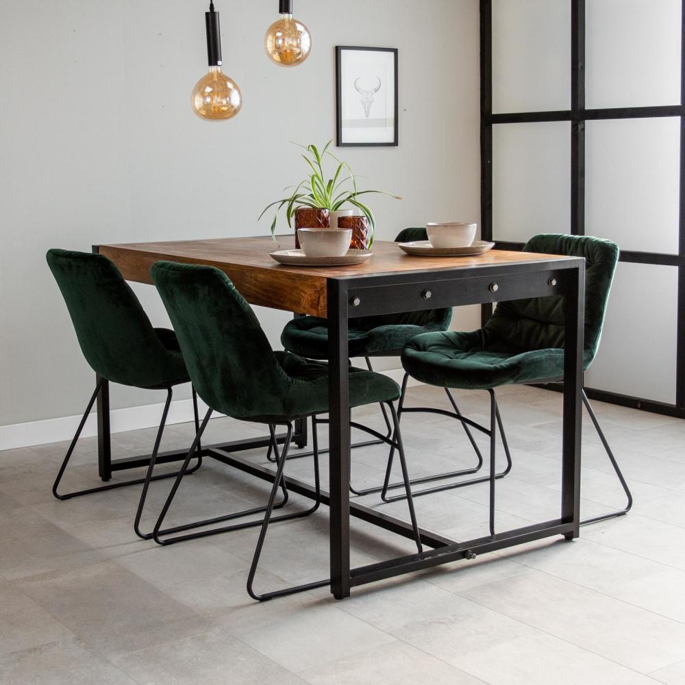 Vegas Esstisch Industrial 180x90 cm Mangoholz Bild 1