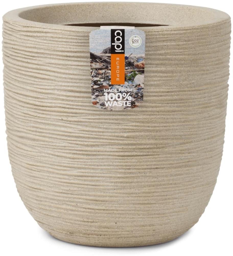 Capi Blumentopf Waste Rib 43x41 cm Terrazzo Beige 445481 Bild 1