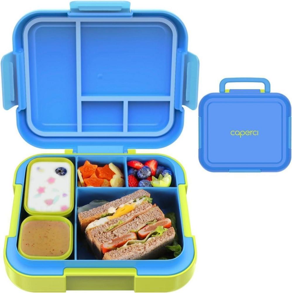 CAPERCI Lunch Box Kinder mit Fächern, 4.8 Cups Bento Box Kindergarten Schule, 2 Bild 1