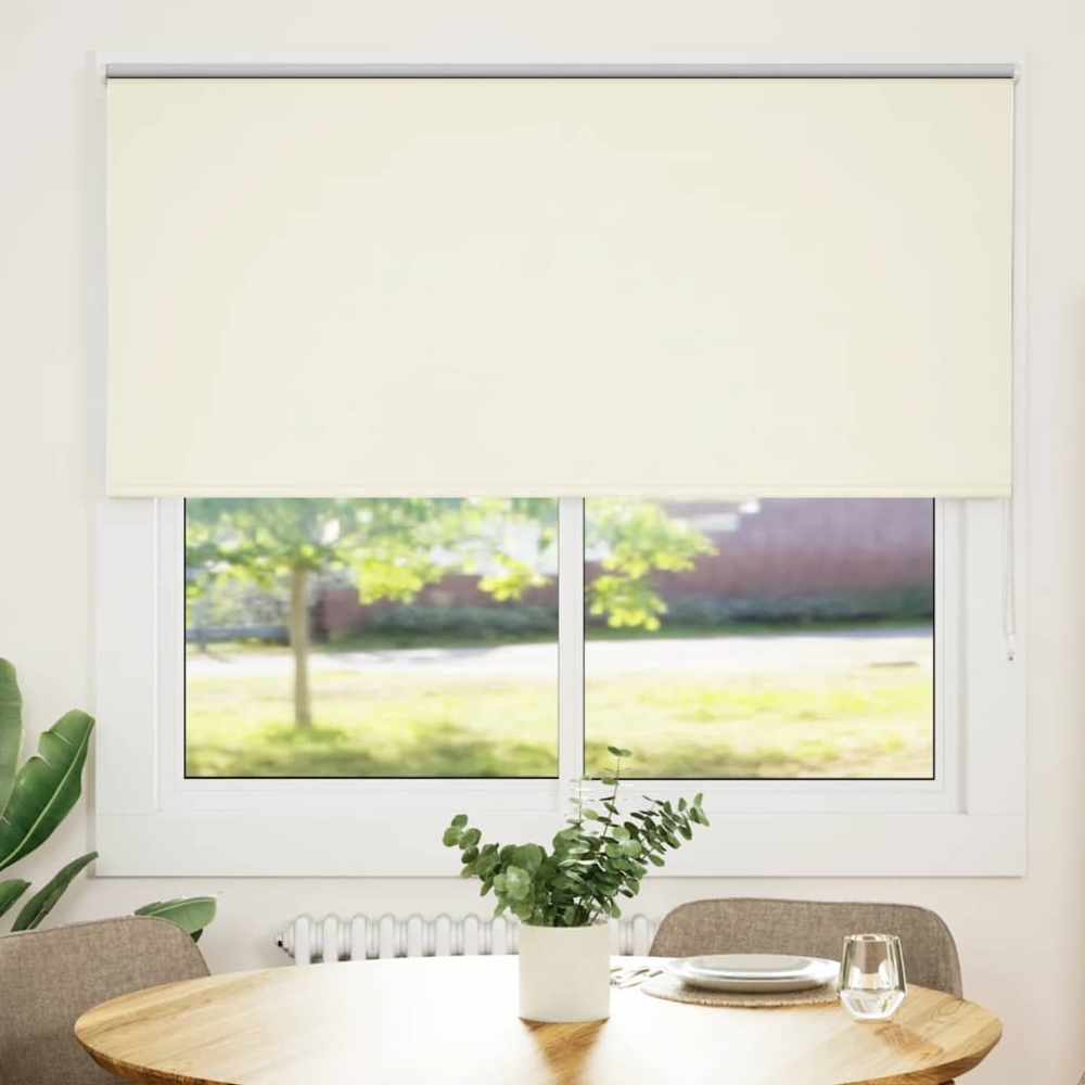 vidaXL Verdunkelungsrollo Cremeweiß 165x150cm Stoffbreite 161,6cm 4011661 Bild 1
