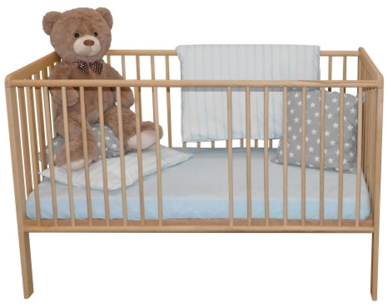 Bubema 'Nils 2. 0' Babybett, Buche massiv, 70x140 cm, Natur Bild 1
