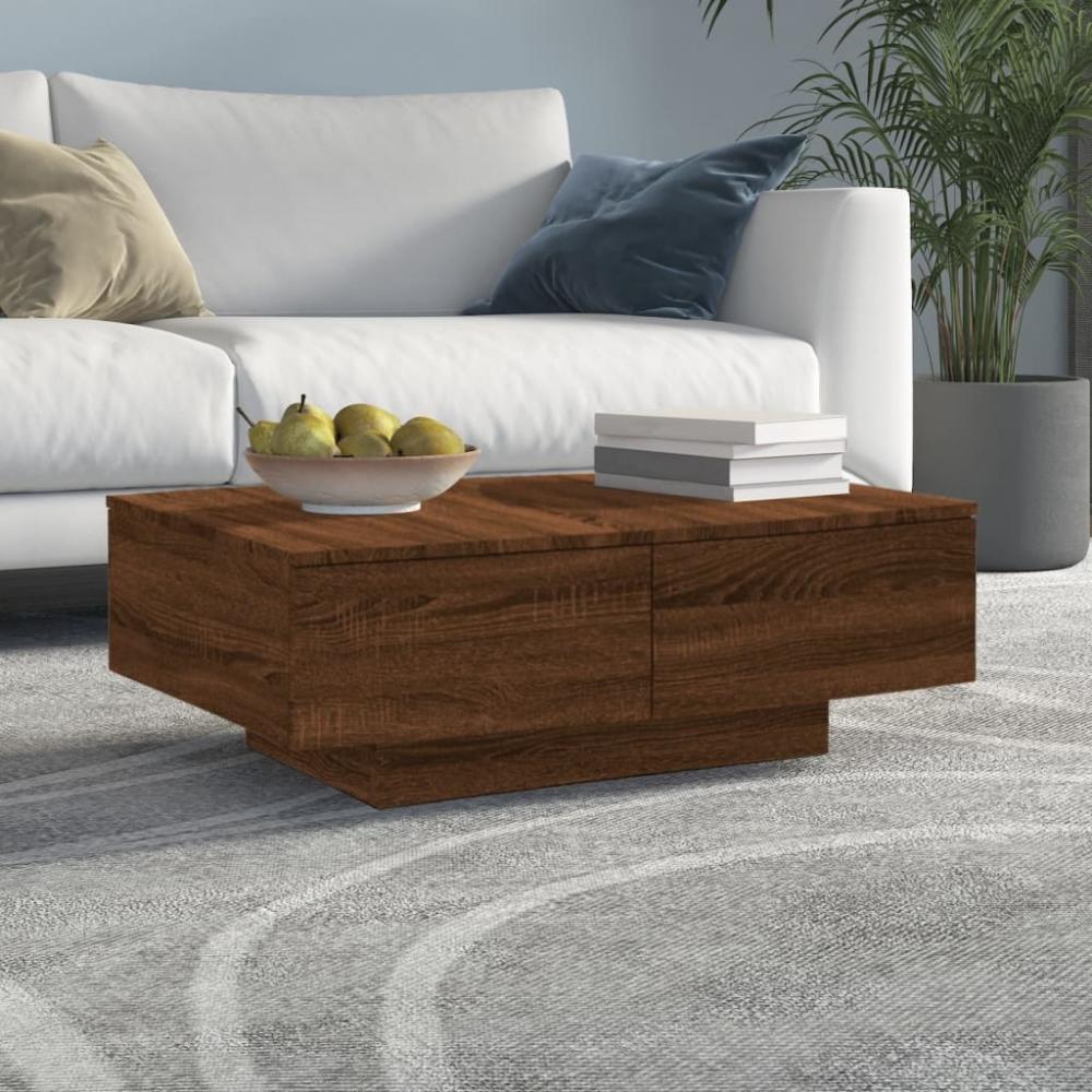 Couchtisch Braun Eichen-Optik 90 x 60 x 31 cm Holzwerkstoff [815197] Bild 1